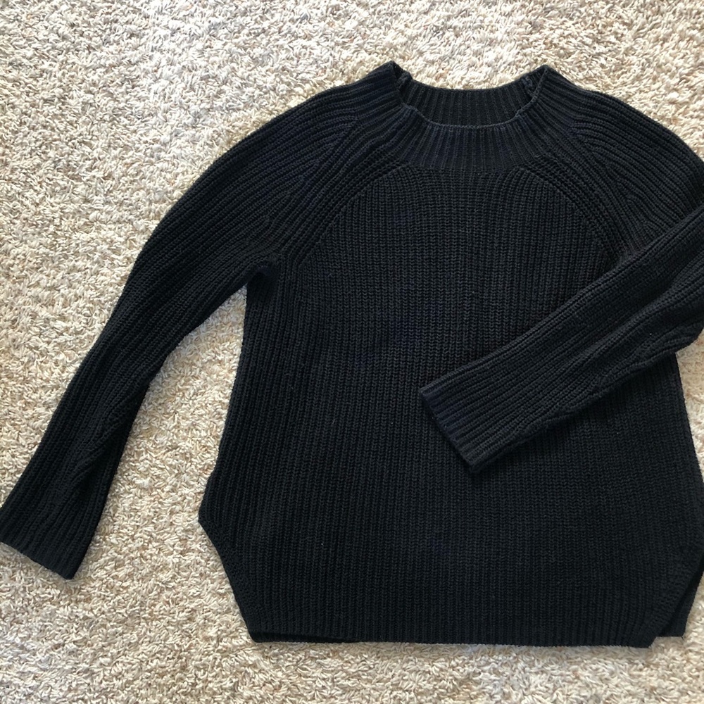 Size L black heavy knit Loft sweater